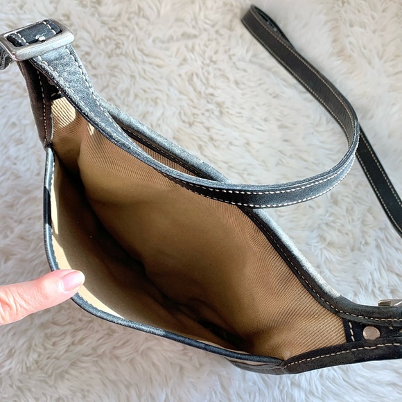 Vintage Coach Twill & Leather Crossbody - Picture 10 of 16
